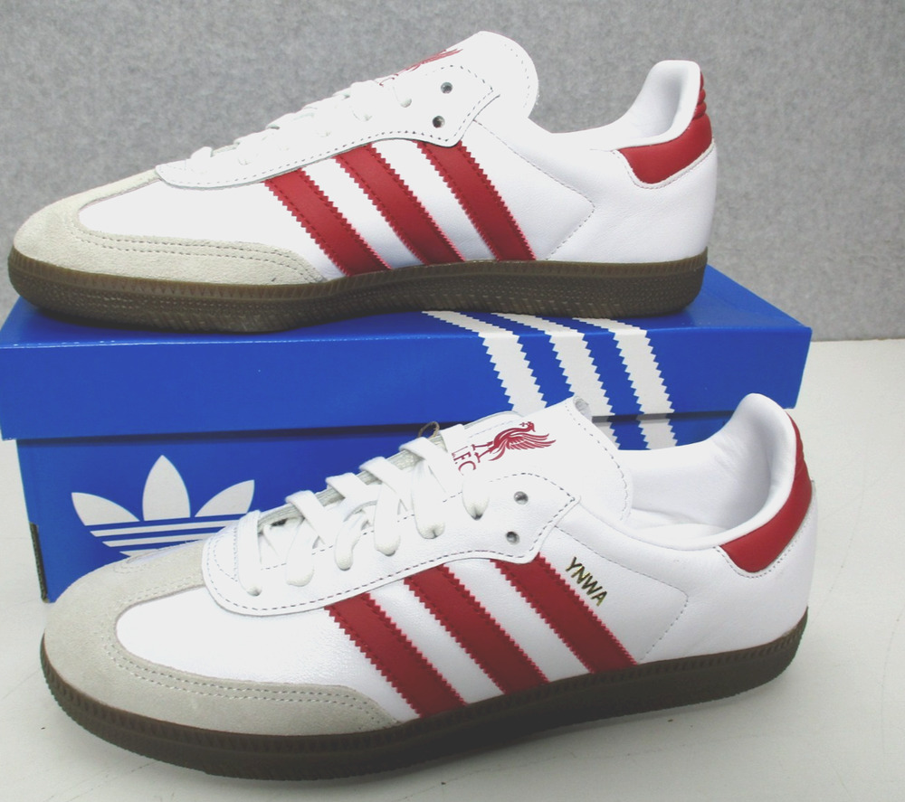 Adidas Samba Licensed Liverpool FC White Red Shoes Mens Sz 9 Womens Sz 10